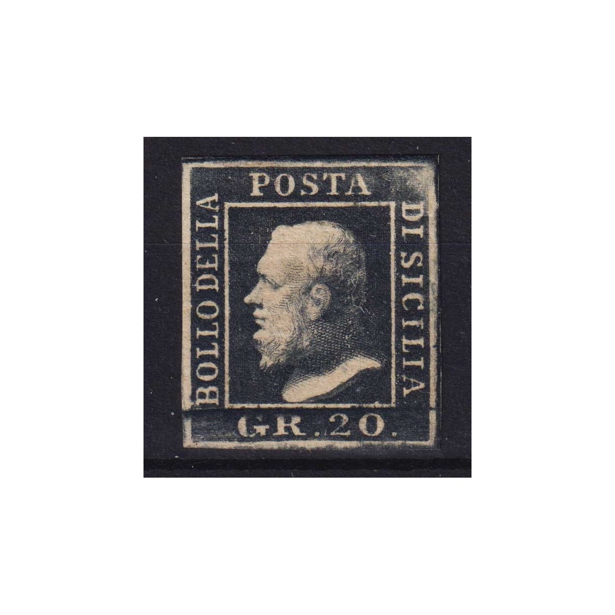 SICILIA 1859 20 GRANA NERO ARDESIA N.13a G.O MH* CERT. | Filatelia... SICILIA 1859 20 GRANA NERO ARDESIA N.13a G.O MH* CERT. | Filatelia...