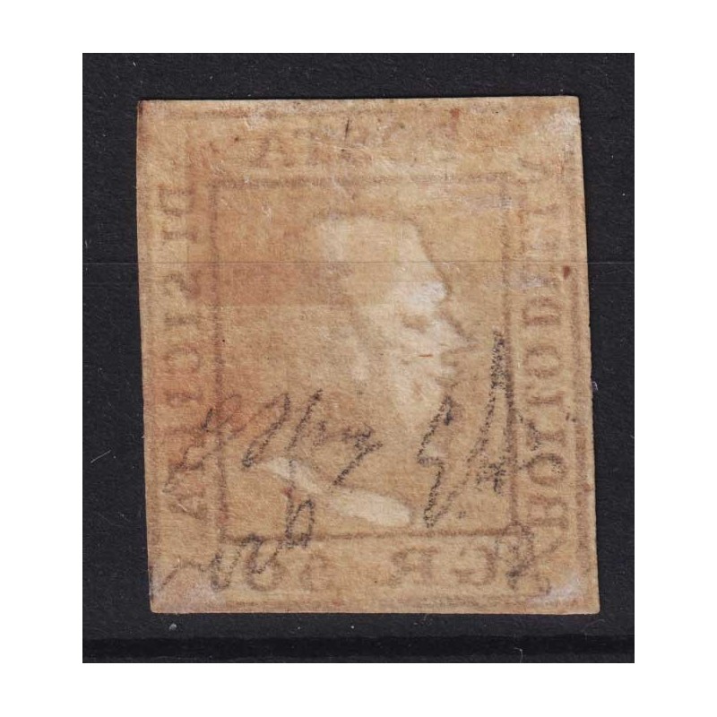 SICILIA 1859 50 GRANA LACCA BRUNO OLEOSA N.14 G.O MH* CERT.  | Fila...