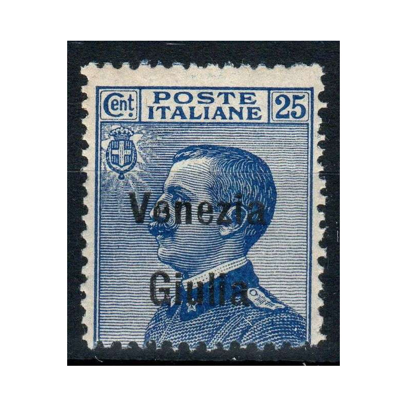 OCCUPAZIONI VENEZIA GIULIA 1918-19 25 CENTESIMI N.24 G.I MNH**  | F...
