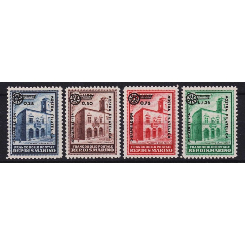 SAN MARINO 1934 PALAZZETTO DELLA POSTA 4 V. N.180-183 G.I MNH**  | ...