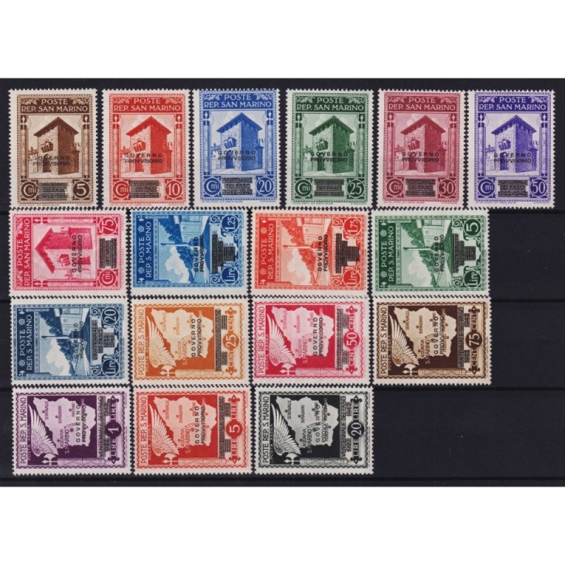SAN MARINO 1943 GOVERNO PROVVISORIO 17 V. G.I MNH**  | Filatelia Me...