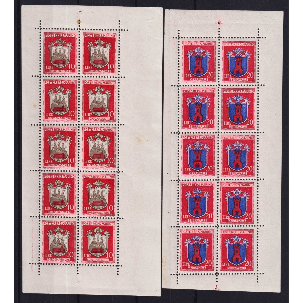 SAN MARINO 1945-46 MINIFOGLI STEMMI N.1-5 G.I MNH** CERT. | Filate... SAN MARINO 1945-46 MINIFOGLI STEMMI N.1-5 G.I MNH** CERT. | Filate...