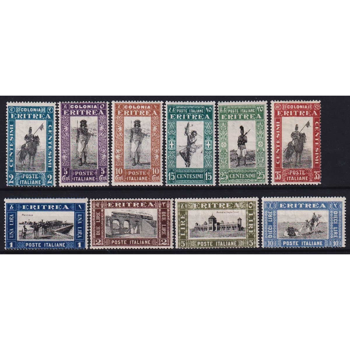 COLONIE ERITREA 1930 SOGGETTI AFRICANI 10 VALORI G.I MNH** | Filat... COLONIE ERITREA 1930 SOGGETTI AFRICANI 10 VALORI G.I MNH** | Filat...