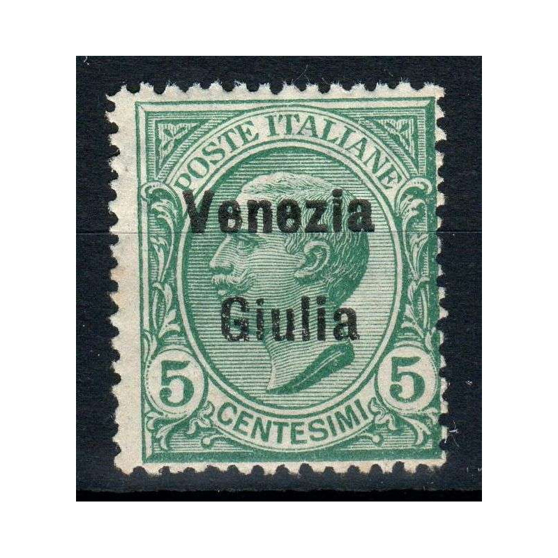 OCCUPAZIONI VENEZIA GIULIA 1918-19 5 CENTESIMI N.21 G.I MNH**  | Fi...