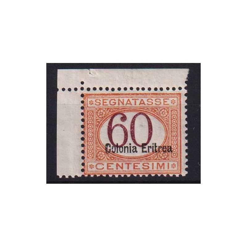 COLONIE ERITREA 1926 SEGNATASSE 60 CENTESIMI N.25 G.I MNH**  | Fila...