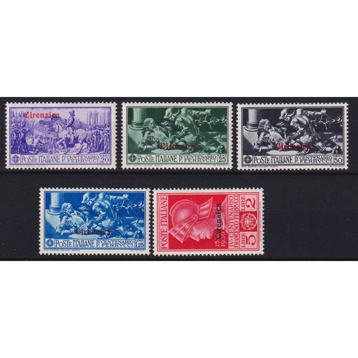 COLONIE CIRENAICA 1930 FERRUCCI 5 VALORI G.I MNH**  | Filatelia Meloni COLONIE CIRENAICA 1930 FERRUCCI 5 VALORI G.I MNH**  | Filatelia Meloni