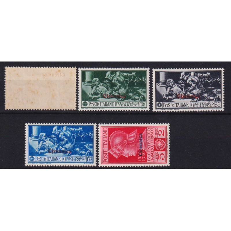 COLONIE CIRENAICA 1930 FERRUCCI 5 VALORI G.I MNH**  | Filatelia Meloni