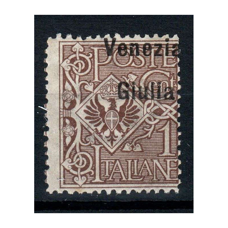 OCCUPAZIONI VENEZIA GIULIA 1918-19 1 CENTESIMI N.19 SOPR. SPOSTATA ...