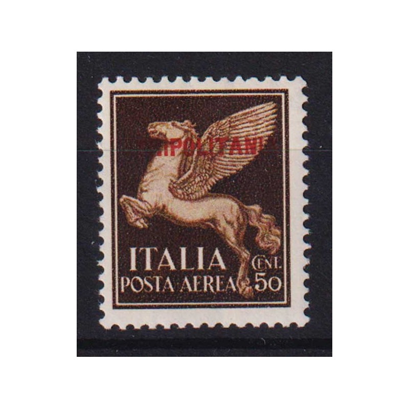 COLONIE TRIPOLITANIA 1930 POSTA AEREA 50 CENTESIMI N.8 G.I MNH**  |...