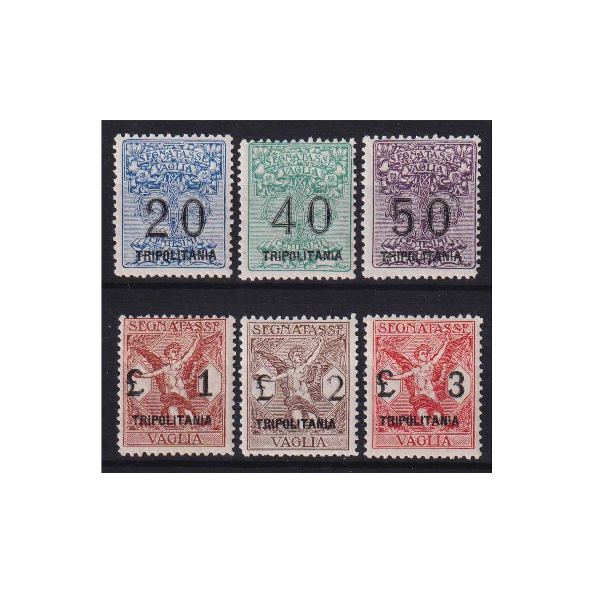 COLONIE TRIPOLITANIA 1924 SEGNATASSE PER VAGLIA 6 V. N.1-6 G.I MNH*... COLONIE TRIPOLITANIA 1924 SEGNATASSE PER VAGLIA 6 V. N.1-6 G.I MNH*...