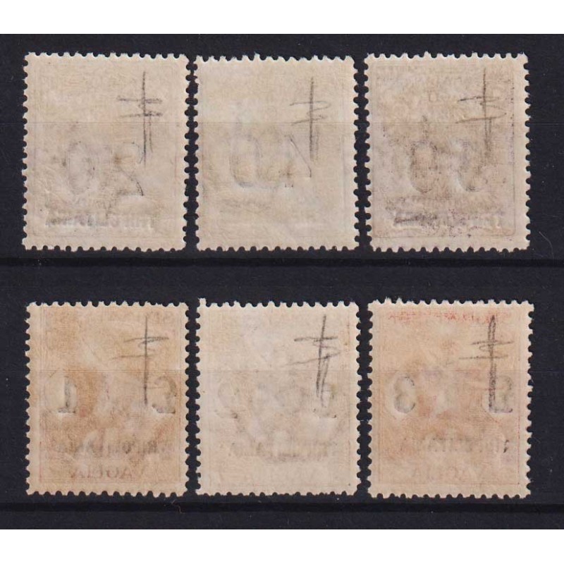 COLONIE TRIPOLITANIA 1924 SEGNATASSE PER VAGLIA 6 V. N.1-6 G.I MNH*...