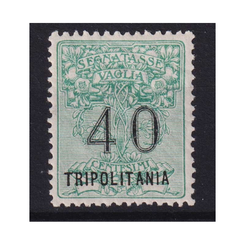 COLONIE TRIPOLITANIA 1926 SEGNATASSE PER VAGLIA 40 C. N.8 G.I MNH**...