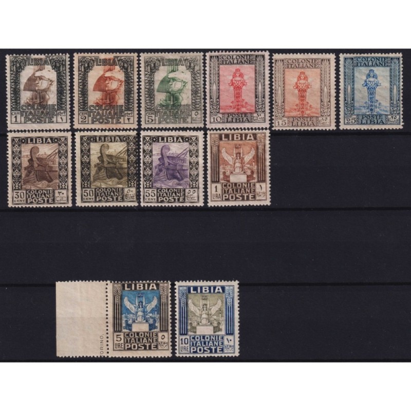 COLONIE LIBIA 1921 PITTORICA 12 VALORI G.I MNH** CERT.  | Filatelia...