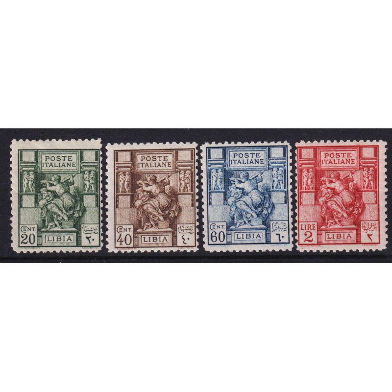 COLONIE LIBIA 1926-29 SIBILLA LIBIA DENT.11 4 VALORI G.I MNH**  | F...