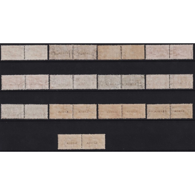 COLONIE LIBIA 1917-24 PACCHI POSTALI NODO 13 VALORI N.1-13 G.I MNH*...