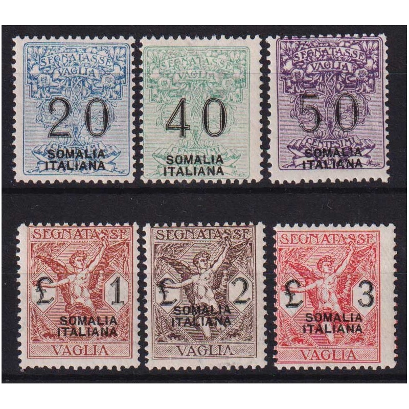 COLONIE SOMALIA 1926 SEGNATASSE PER VAGLIA 6 V. N.7-12 G.I MNH**  |...