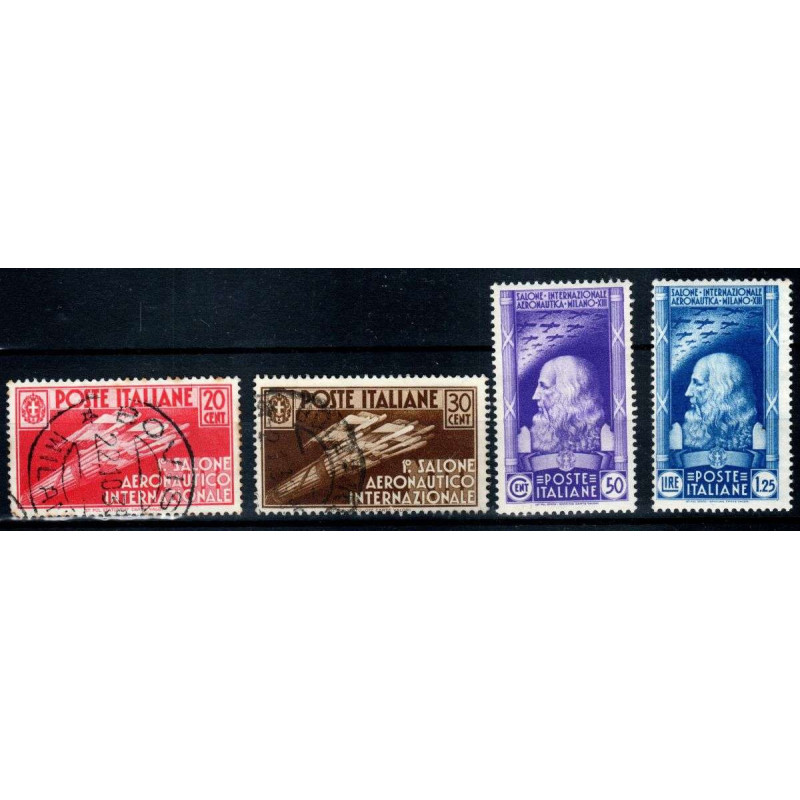 REGNO D'ITALIA 1935 SALONE AEREONAUTICO 4 VALORI G.O MH* / US  | Fi...