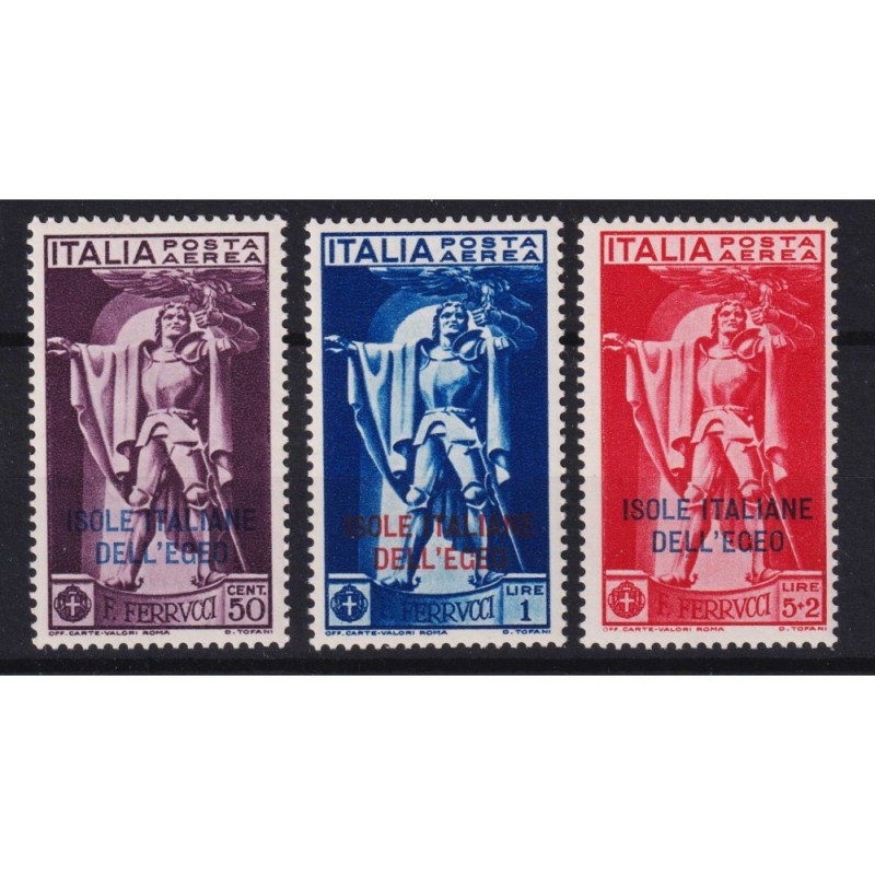 COLONIE EGEO 1930 FERRUCCI 3 VALORI G.I MNH**  | Filatelia Meloni
