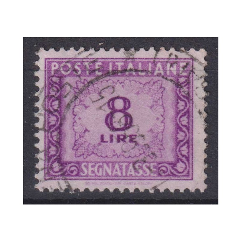 REPUBBLICA 1955-81 SEGNATASSE STELLE 8 LIRE N.112 US.  | Filatelia ...
