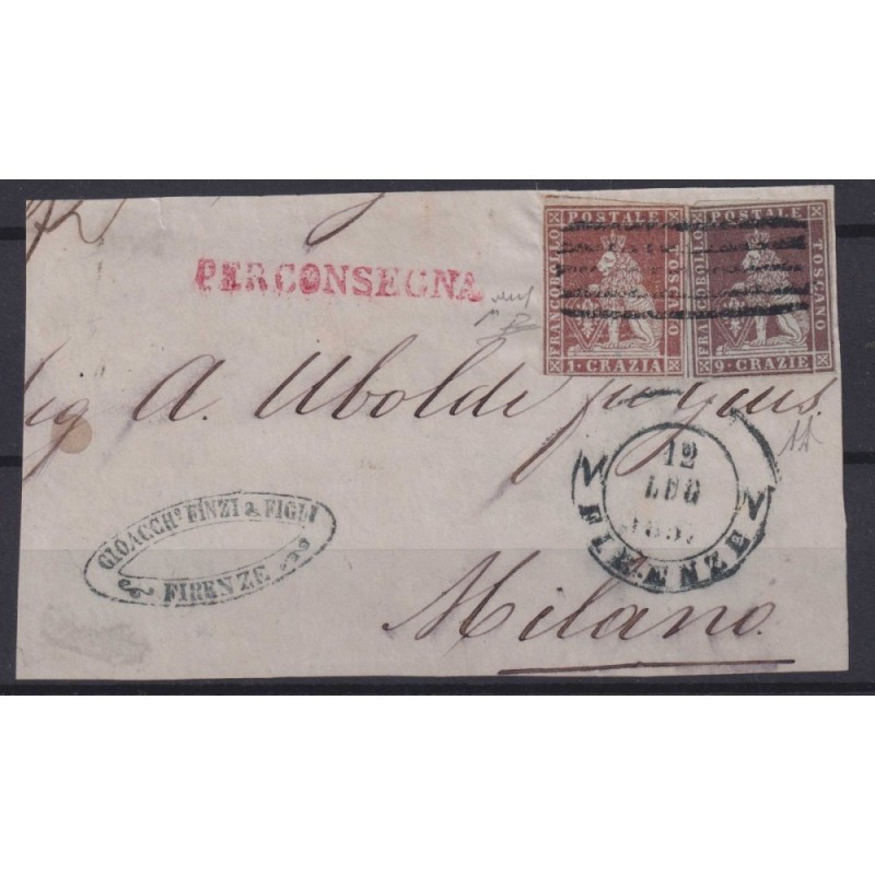 TOSCANA 1851 MISTA 1 CRAZIA + 9 CRAZIE US. SU FRAMMENTO PER COSEGNA...