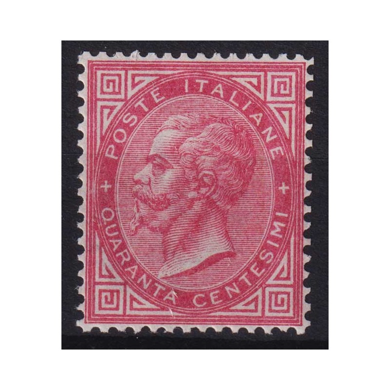 1863 Regno d' Italia 40 centesimi tiratura De La Rue (Cat. Sassone,...