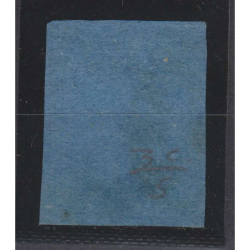PARMA 1852 GIGLIO BORBONICO 40 CENTESIMI AZZURRO N.5 US SIGLATO COL...