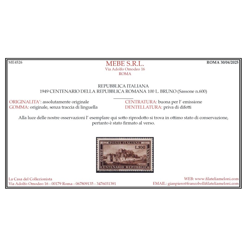 REPUBBLICA 1949 ANNATA COMPLETA 22 VALORI G.I MNH** CERT.  | Filate...