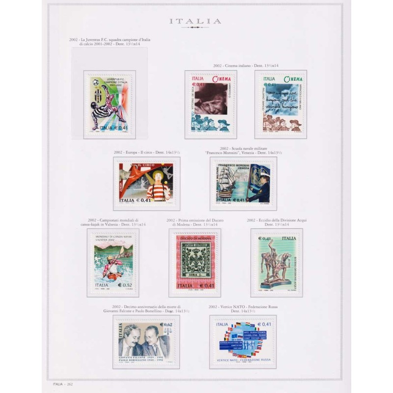 REPUBBLICA 2002 ANNATA COMPLETA + FOGLIETTI E CONGIUNTE SU FOGLI MA...