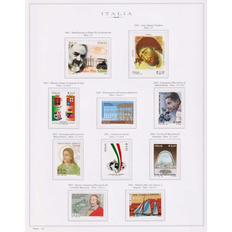 REPUBBLICA 2002 ANNATA COMPLETA + FOGLIETTI E CONGIUNTE SU FOGLI MA...