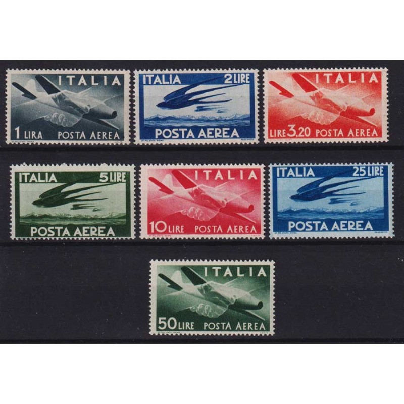 REPUBBLICA 1945-46 POSTA AEREA DEMOCRATICA 7 V. G.I MNH**  | Filate...