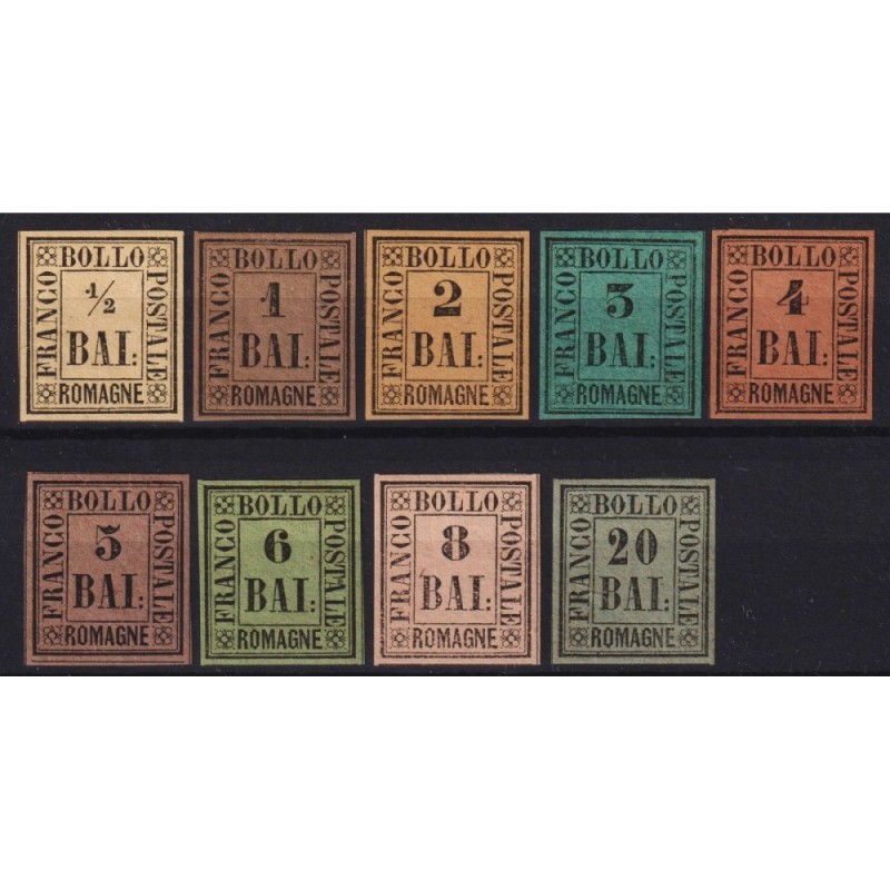 ROMAGNE 1859 SERIE COMPLETA N.1-9 G.I MNH** CERT. BOLAFFI  | Filate...