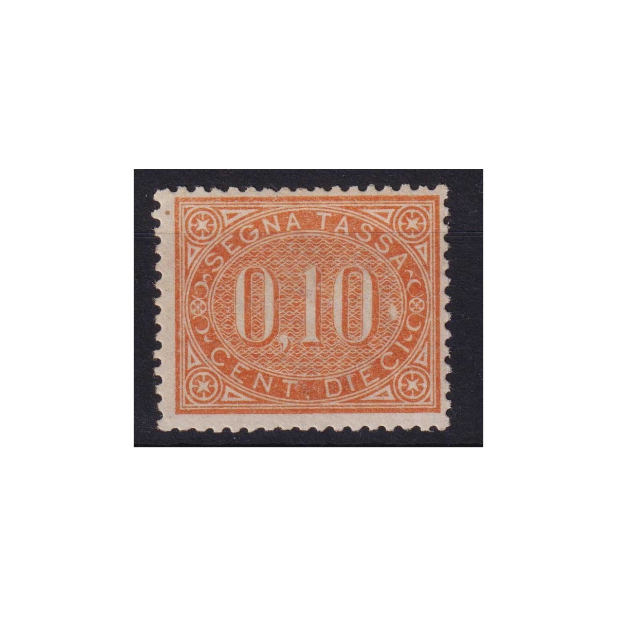 REGNO D'ITALIA 1869 SEGNATASSE 10 CENTESIMI N.2 G.I MNH** CERT.  | ... REGNO D'ITALIA 1869 SEGNATASSE 10 CENTESIMI N.2 G.I MNH** CERT.  | ...