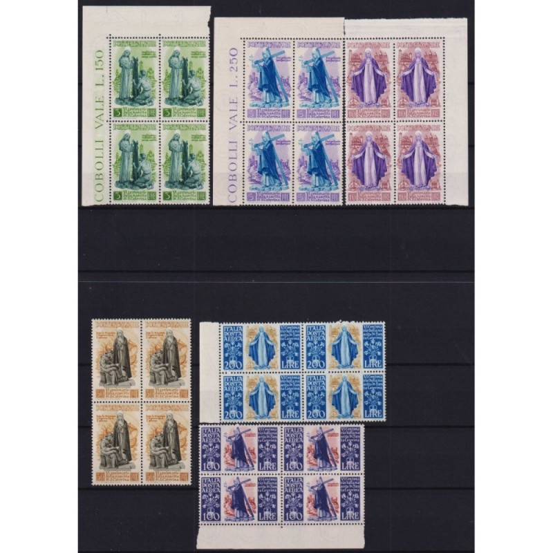 REPUBBLICA 1948 QUARTINE SANTA CATERINA 6 V. G.I MNH**  | Filatelia...