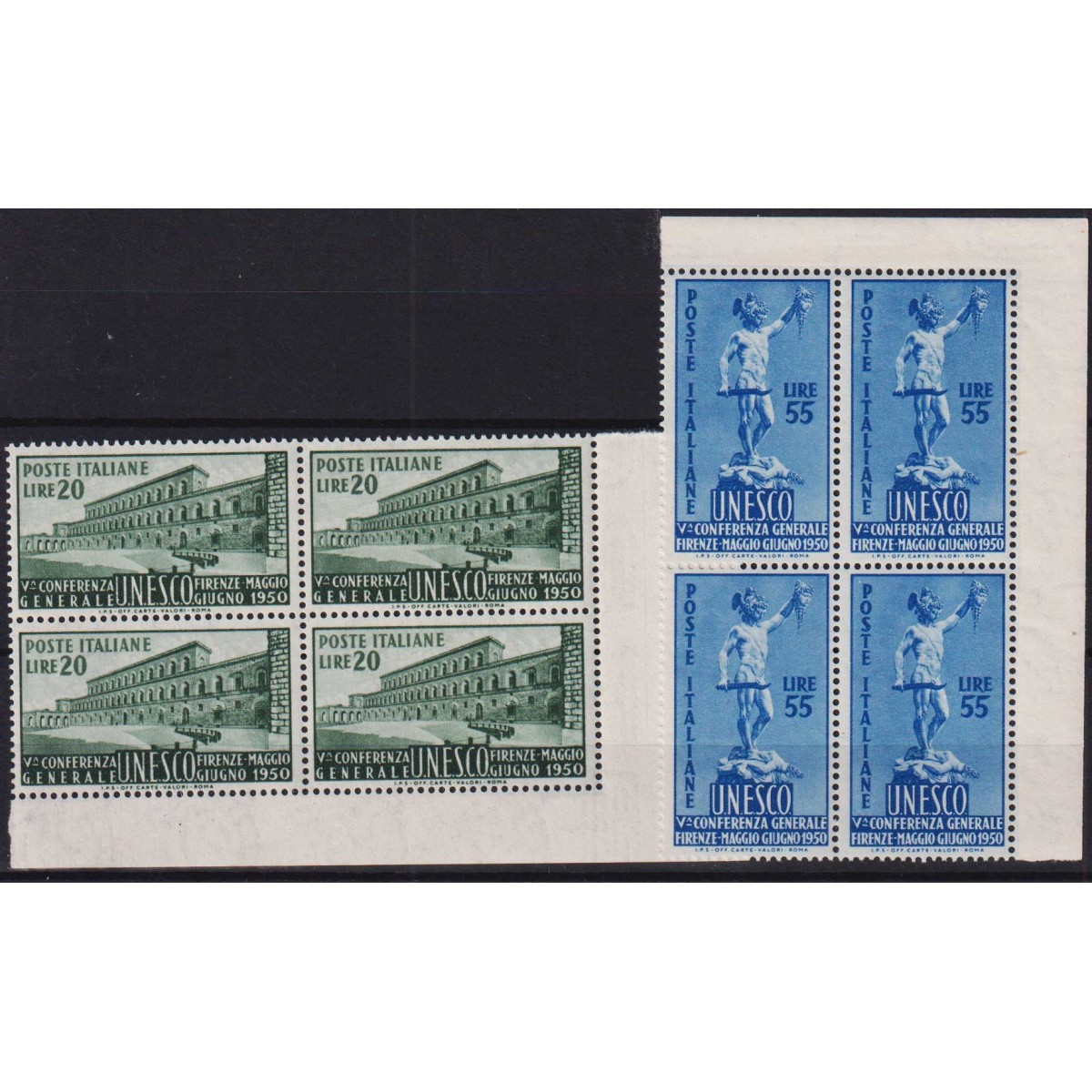 REPUBBLICA 1950 QUARTINA UNESCO G.I MNH** ANGOLO FOGLIO | Filateli... REPUBBLICA 1950 QUARTINA UNESCO G.I MNH** ANGOLO FOGLIO | Filateli...