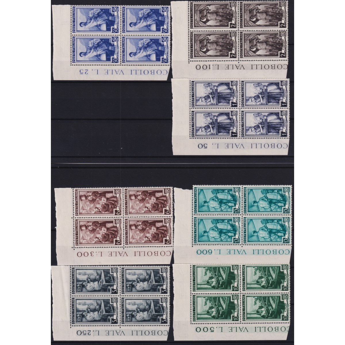 REPUBBLICA 1950 QUARTINA ITALIA A LAVORO G.I MNH** ANGOLO FOGLIO |... REPUBBLICA 1950 QUARTINA ITALIA A LAVORO G.I MNH** ANGOLO FOGLIO |...