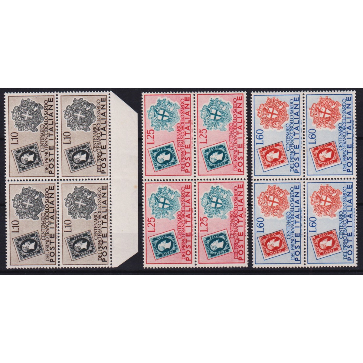 REPUBBLICA 1951 QUARTINA PRIMI FRANCOBOLLI DI SARDEGNA G.I MNH** |... REPUBBLICA 1951 QUARTINA PRIMI FRANCOBOLLI DI SARDEGNA G.I MNH** |...