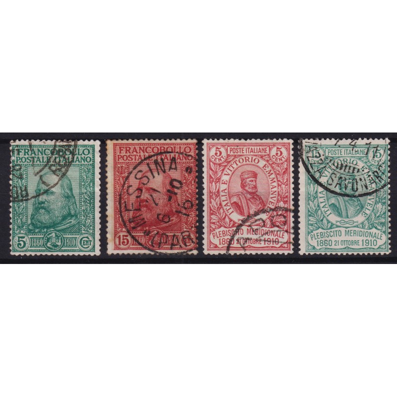 REGNO D'ITALIA 1910 GARIBALDI 4 V. US.  | Filatelia Meloni