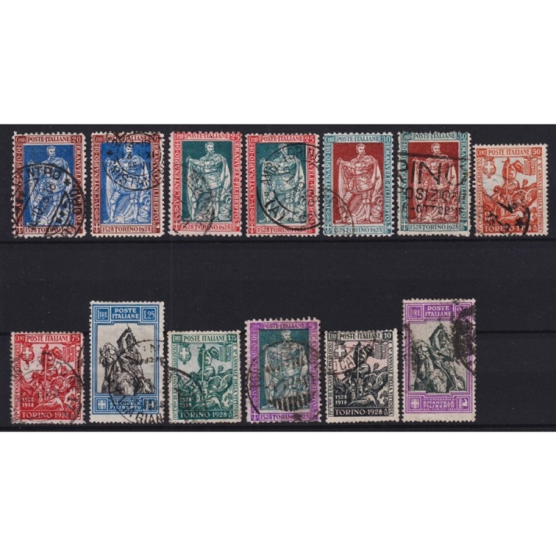 REGNO D'ITALIA 1928 FILIBERTO E VITTORIA 13 V. US CERT.  | Filateli...