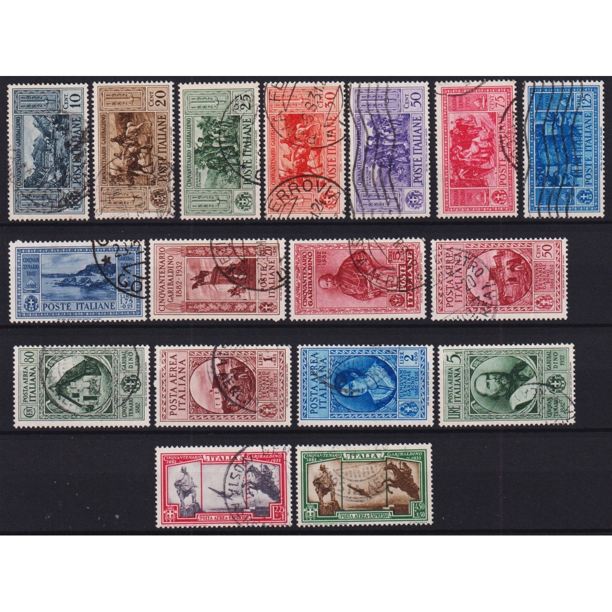 REGNO D'ITALIA 1932 GARIBALDI 17 V. US. ALCUNI ANNULLI ORIGINALI |... REGNO D'ITALIA 1932 GARIBALDI 17 V. US. ALCUNI ANNULLI ORIGINALI |...