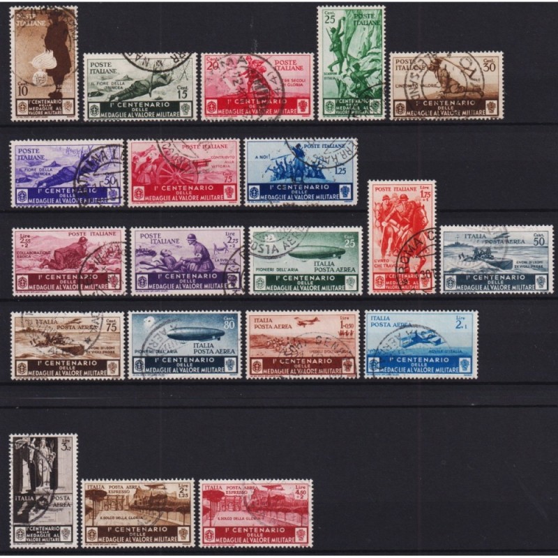 REGNO 1934 MEDAGLIE AL VALORE MILITARE 20 V. US. ALCUNI ANNULLI ORI...