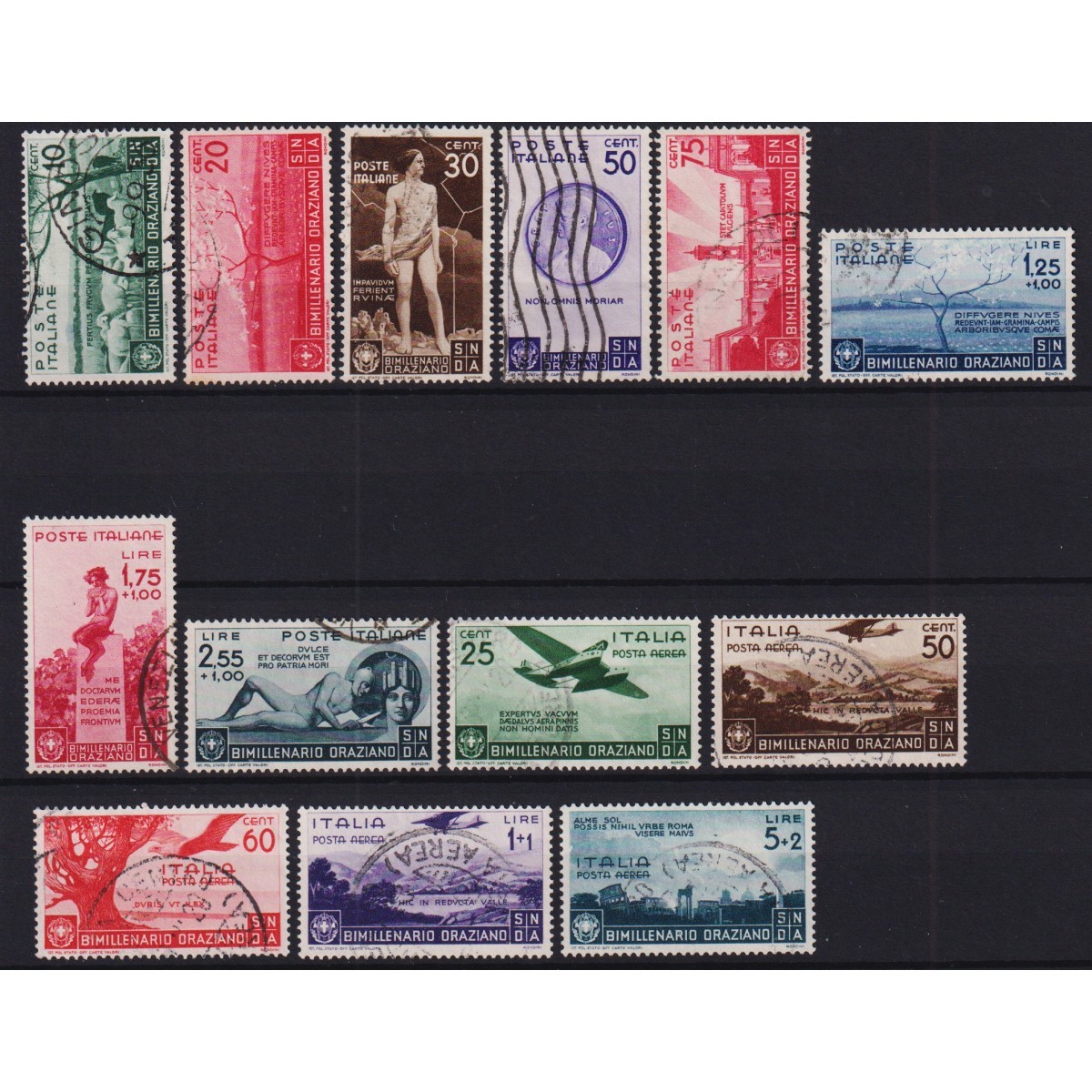 REGNO D'ITALIA 1936 ORAZIO 13 V. US. ALCUNI ANNULLI ORIGINALI  | Fi... REGNO D'ITALIA 1936 ORAZIO 13 V. US. ALCUNI ANNULLI ORIGINALI  | Fi...