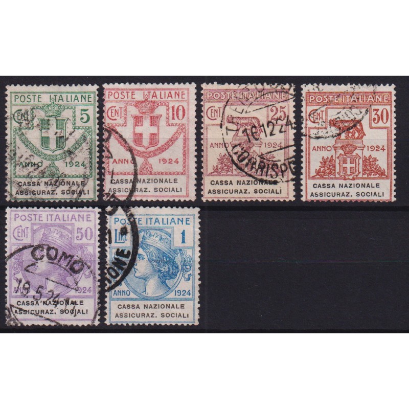 REGNO 1924 PARASTATALI CASSA NAZ. ASSICURAZIONI SOC. ALCUNI ANNULLI...