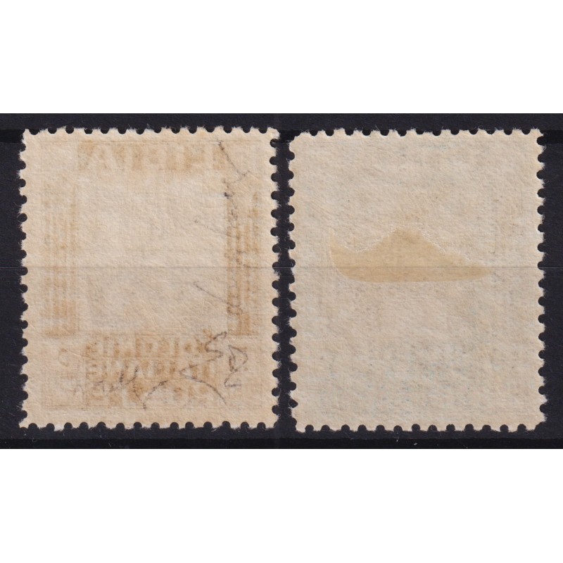 COLONIE LIBIA 1937 PITTORICA 5 LIRE E 10 LIRE DENT.11 N.144-145 G.O...