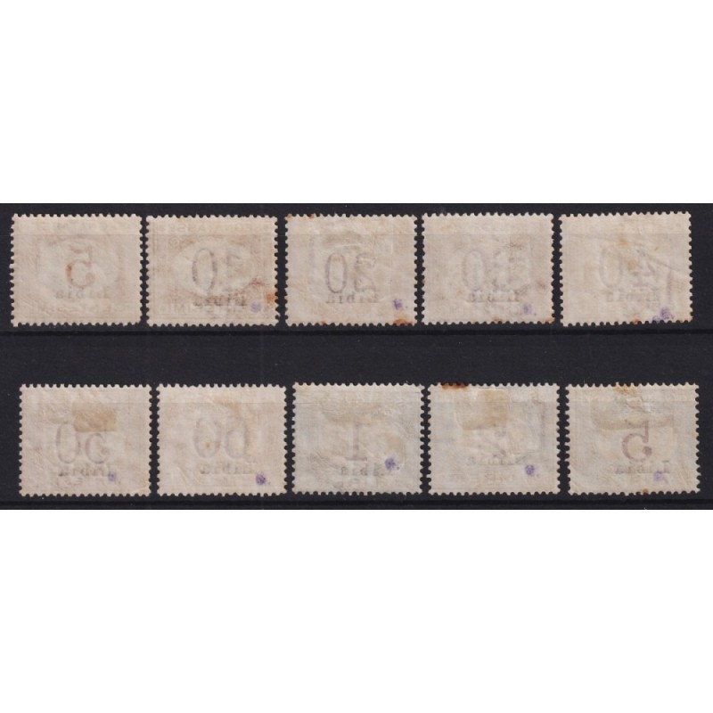 COLONIE LIBIA 1915 SEGNATASSE 10 VALORI G.O MH*  | Filatelia Meloni