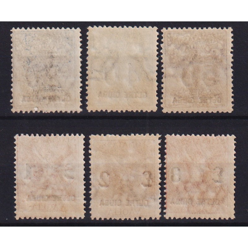 COLONIE OLTRE GIUBA 1925 SEGNATASSE PER VAGLIA 6 V. N.1-6 G.I MNH**...