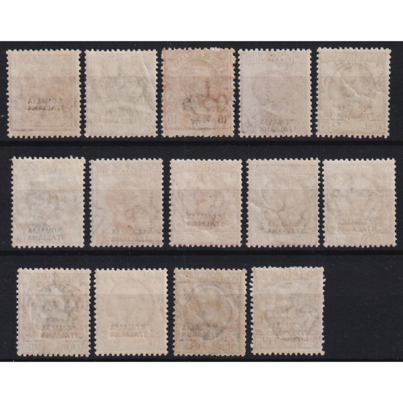 COLONIE SOMALIA 1926-30 SERIE COMPLETA 14 VALORI G.I MNH** CERT.  |...