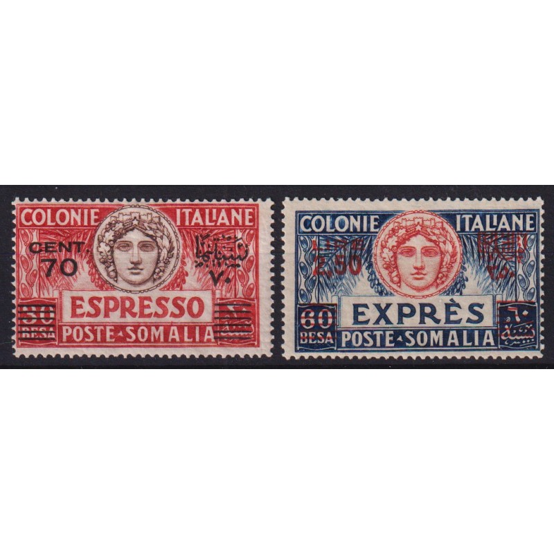 COLONIE SOMALIA 1926 ESPRESSI 2 VALORI N.5-6 G.I MNH**  | Filatelia...