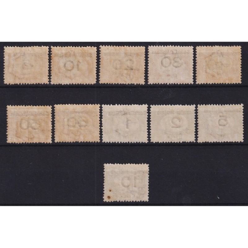 COLONIE SOMALIA 1926 SEGNATASSE 11 V. N.41-51 G.O MH* / G.I MNH**  ...
