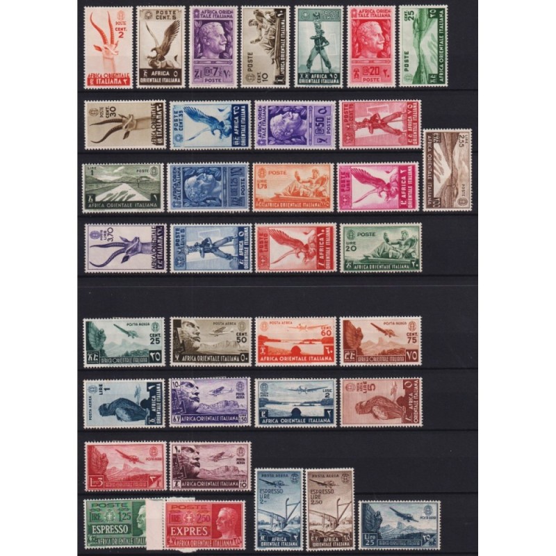 COLONIE AFRICA ORIENTALE 1938 SOGGETTI AFRICANI 35 V. G.O MH*  | Fi...