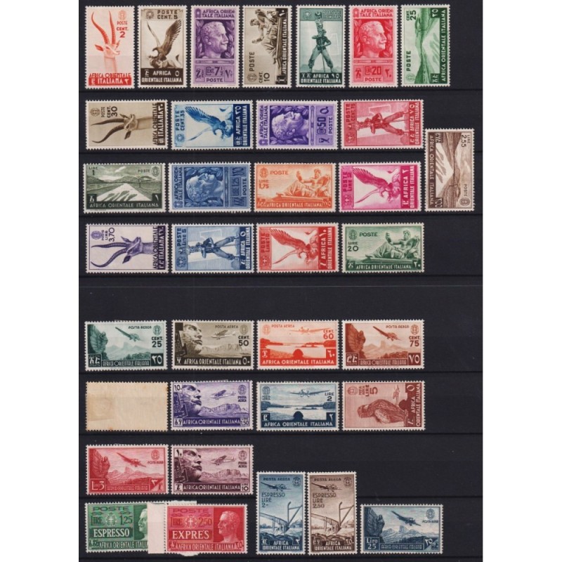 COLONIE AFRICA ORIENTALE 1938 SOGGETTI AFRICANI 35 V. G.O MH*  | Fi...